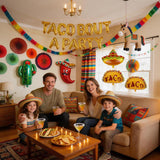 20Pcs Fiesta Balloon Set Taco Cactus Avocado Sombrero Cinco De Mayo Party Kit