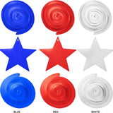 30 Piece Red White Blue Star Swirl Garland for Patriotic Party Decor