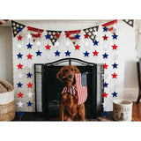 78 Ft Patriotic Star Garland Banner with Streamers for Party Décor