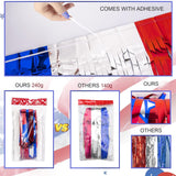 5 Pack Patriotic Star Tinsel Fringe Curtains for Party Backdrop Décor