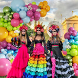 145Pcs Fiesta Balloon Arch Kit Rainbow Cinco De Mayo Party Garland Decor