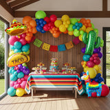 Day of Dead Fiesta Balloon Arch Kit Cactus Taco Sombrero Banner Party Decor