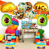 10Pcs Cinco De Mayo Fiesta Balloons Taco Llama Avocado Mexican Party Decor Set
