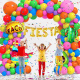 105Pcs Fiesta Balloon Arch Kit Cinco De Mayo Taco Party Decorations Set Decor