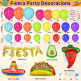 173Pcs Fiesta Balloon Arch Kit Cactus Taco Cinco De Mayo Party Decorations Set