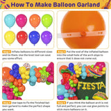 173Pcs Fiesta Balloon Arch Kit Cactus Taco Cinco De Mayo Party Decorations Set