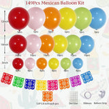 149Pcs Fiesta Balloon Arch Kit Banner Cinco De Mayo Taco Party Decor Set