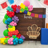 139Pcs Fiesta Balloon Kit Papel Picado Banner Cinco De Mayo Party Decor Set