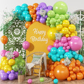 164Pcs Fiesta Pastel Balloon Arch Kit Cinco De Mayo Taco Party Decor Set