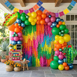 Fiesta Balloon Arch Kit Cactus Sombrero Banner Cinco De Mayo Party Decor