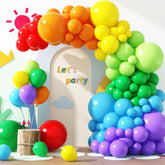 129Pcs Rainbow Balloon Arch Kit Mixed Sizes Birthday Party Garland Decor Set