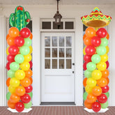 2 Set Fiesta Balloon Column Stand Kit 102 Balloons Cactus Sombrero Party