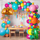 133Pcs Fiesta Balloon Arch Kit Taco Cactus Cinco De Mayo Party Decor Set