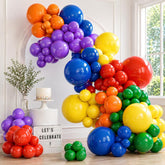 100Pcs Rainbow Balloon Arch Kit Mixed Sizes Cinco De Mayo Decor Set