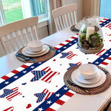 Patriotic Stars and Stripes Table Runner 13 x 72 Inch for Party Décor