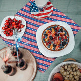4 Piece Patriotic Cloth Napkins Set Washable 18 Inch Table Décor