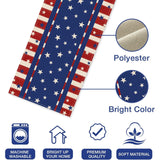 Patriotic Stars and Stripes Table Runner 13 x 60 Inch Party Décor