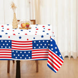 3 Pack Patriotic Plastic Tablecloths Red White Blue Party Covers