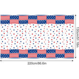 3 Pack Patriotic Plastic Tablecloths Red White Blue Party Covers