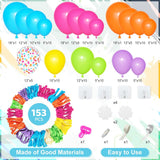 Tropical Balloon Arch Garland Kit: Rainbow Pool Party Decorations, Hawaiian Luau Birthday Set