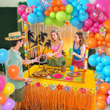 Tropical Balloon Arch Garland Kit: Rainbow Pool Party Decorations, Hawaiian Luau Birthday Set