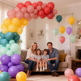 Boho Rainbow Balloon Arch Kit: Dusty Pink, Sage Green, Slate Blue Party Decorations