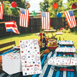 100 Pack Patriotic Star Paper Napkins Guest Towel Disposable Set