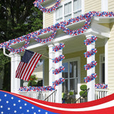 52.5Ft Patriotic Tinsel Garland Red White Blue Star Party Decoration