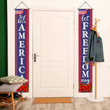 Patriotic Porch Banner God Bless America Let Freedom Ring Décor