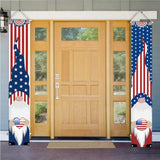 Patriotic Gnome Porch Banners 12x72 American Flag Door Hanging Décor