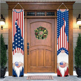 Patriotic Gnome Porch Banners 12x72 American Flag Door Hanging Décor