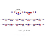 Red White Blue Patriotic Banner Garland 4th of July Hanging Party Décor