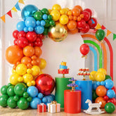 Rainbow Balloon Garland Arch Kit: Red, Gold, Blue, Orange, Yellow, Green Balloons
