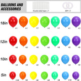 Rainbow Balloon Arch Kit: 135pcs Latex Balloons for Cinco De Mayo Decorations