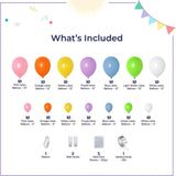 Pastel Rainbow Balloon Garland Kit: Pink, Yellow, Orange, Green, White Party Decor