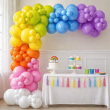 Pastel Rainbow Balloon Garland Kit: Pink, Yellow, Orange, Green, White Party Decor