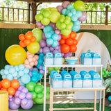 Colorful Balloon Arch Kit: Green, White, Orange, Teal, Yellow Garland