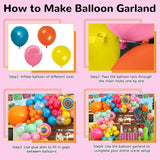 Fiesta Balloon Arch Kit: Blush Pink, Turquoise, Blue, Green, Yellow Balloons for Party