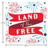 Lady Liberty Party Supplies for 8 Guests Dinner Dessert Plates Napkins