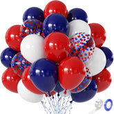 60 Pcs Red White Blue Latex Balloons 12 Inch Party Decorations