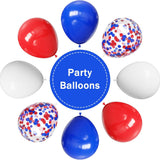 67 Pcs Red White Blue Latex Balloons 12 Inch Patriotic Party Decor