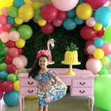 Tropical Rainbow Balloon Arch Garland Kit: Hawaii Luau Party Decorations