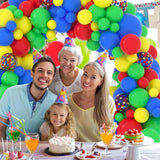 Red Blue Yellow Green Balloon Garland Arch Kit: Circus Carnival Party Decorations