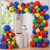 Red Blue Yellow Green Balloon Garland Arch Kit: Circus Carnival Party Decorations