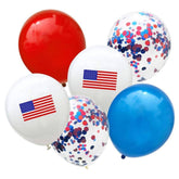 25 Pcs Patriotic Latex Confetti Balloons 4th of July Party Decor