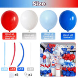 Red White Blue Balloon Arch Kit 12 Inch Patriotic Garland Decor