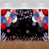 4th of July Patriotic Photo Backdrop 7x5ft American Flag Banner