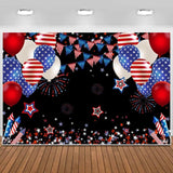 4th of July Patriotic Photo Backdrop 7x5ft American Flag Banner