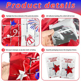 2 Pack Red White Blue Foil Fringe Curtains Patriotic Backdrop
