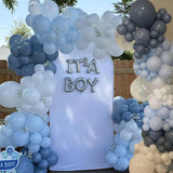 114 Pcs Dusty Blue Balloon Arch Kit Retro Pale Aqua Garland Decor